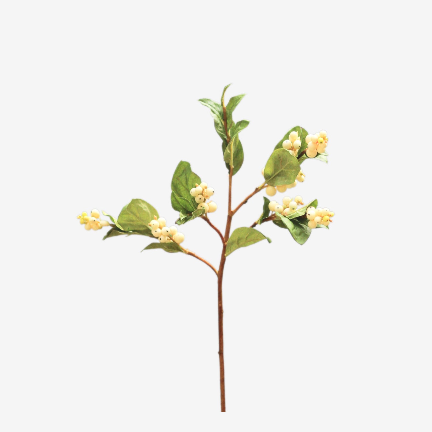 Winter Berry Branch, Faux Flowers, Snowberry