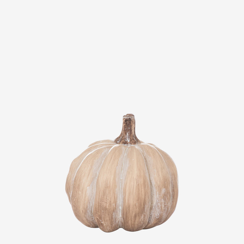 Carved Wood Effect Pumpkin - Small