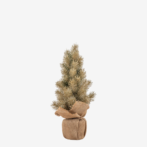 Christmas Pine Tree with Jute Bag - Small