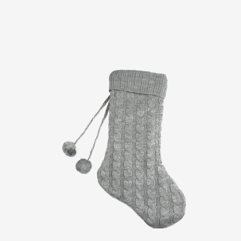 Knitted Grey Stocking